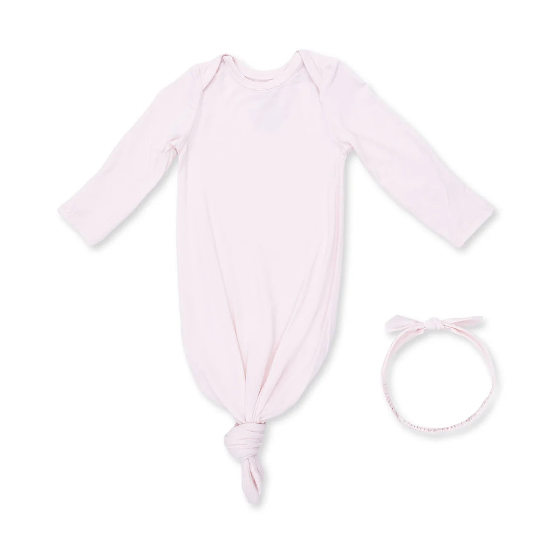 Solid Mauve Knotted Gown and Knotted Headband
