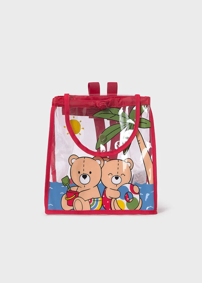 Backpack with Bear Print