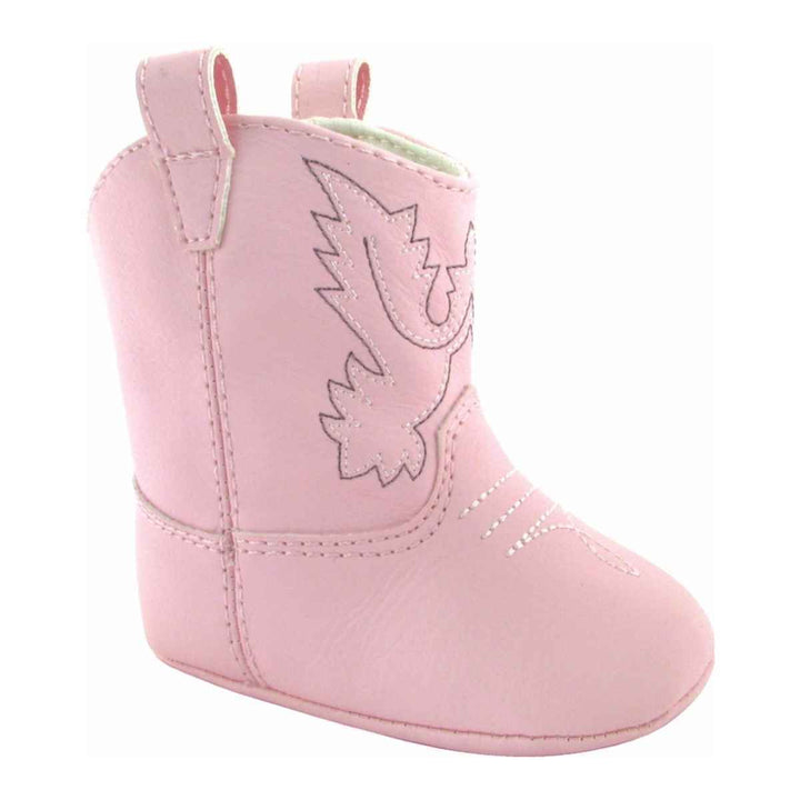 Pink Cowboy Boots with Round Toe
