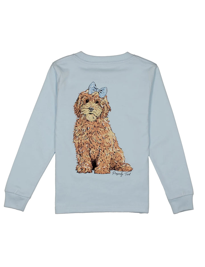 Girls Goldendoodle LS Shirt - Periwinkle