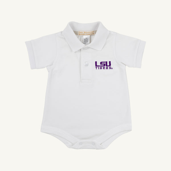 LSU Prim & Proper Polo Onsie
