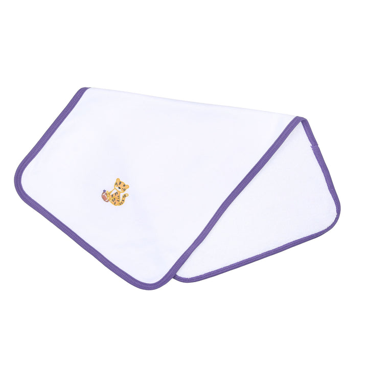 Tiger Football Embroidered Burp Cloth