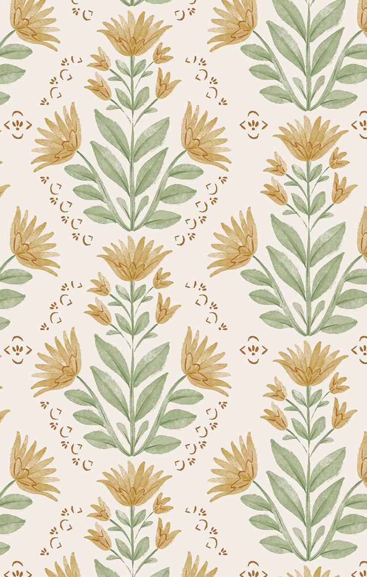 Winter Dandelions - Peasant Romper W/ Elastic Neck + Button