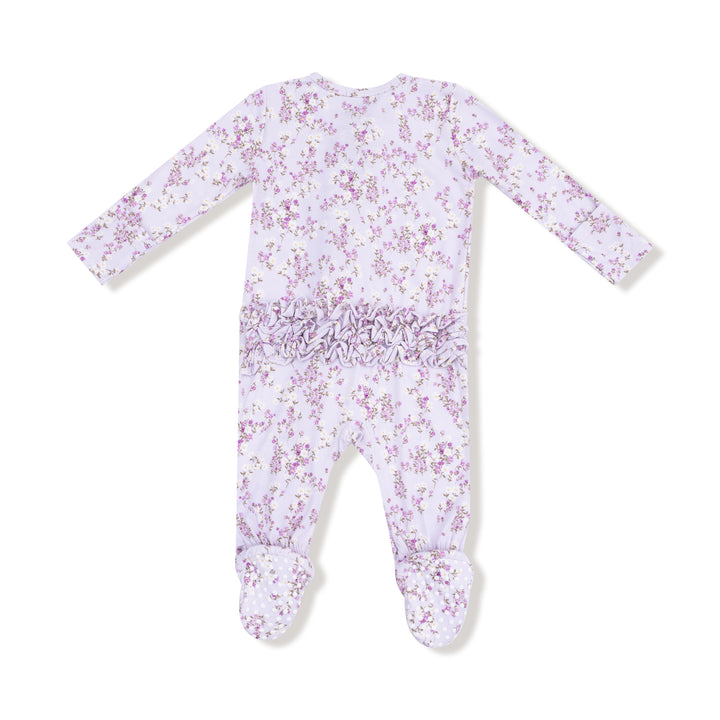 Sweet Dream Florals - 2 Way Ruffle Zipper Footie