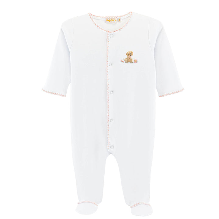 Good Puppy - Girl Footie with Crochet Trim