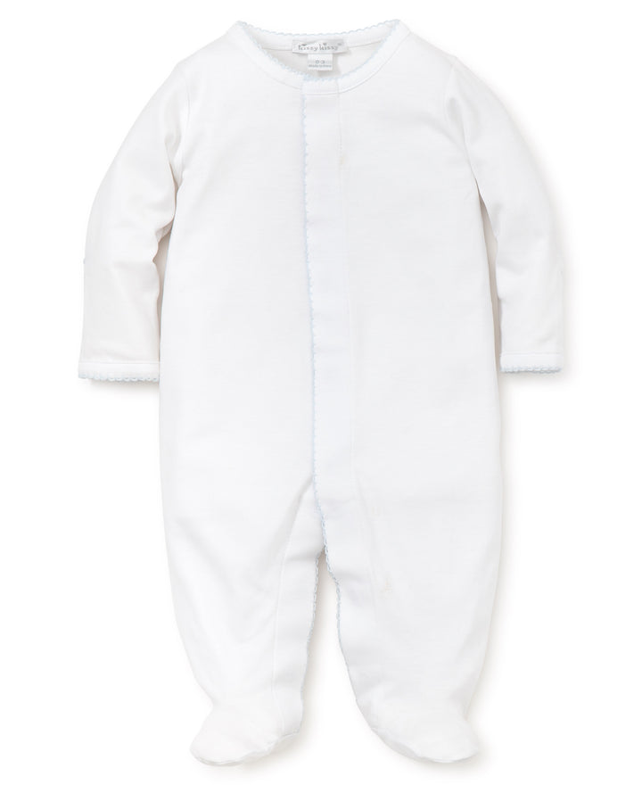 White/Light Blue Kissy Basics Footie