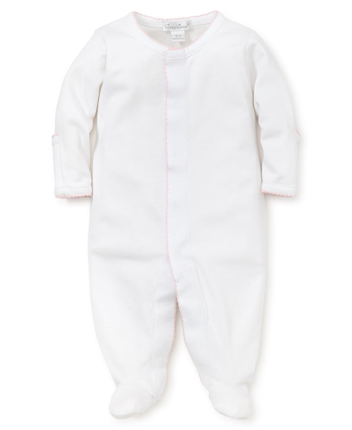 White/Pink Kissy Basics Footie