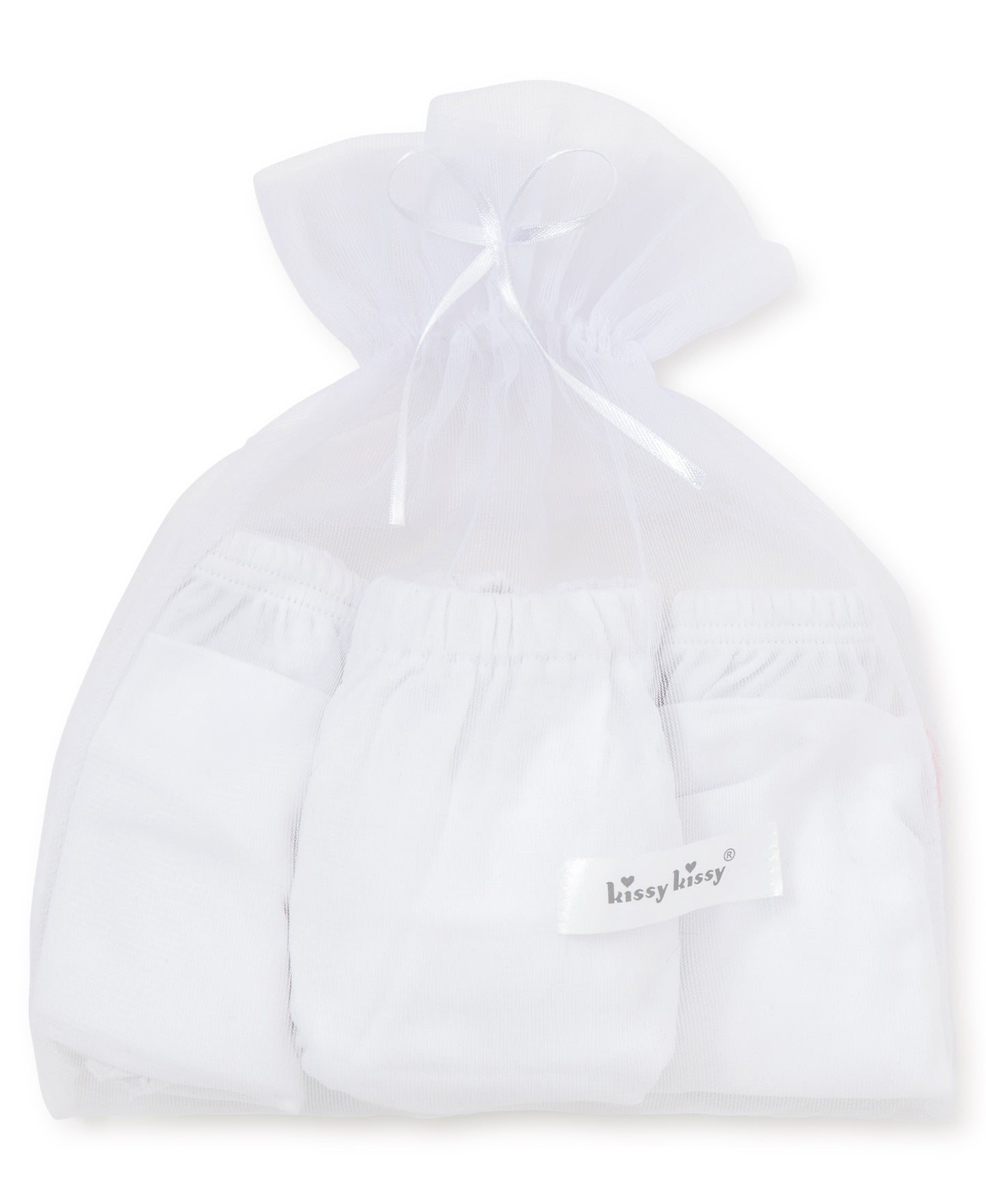 White Kissy Basics Diaper Cover Set