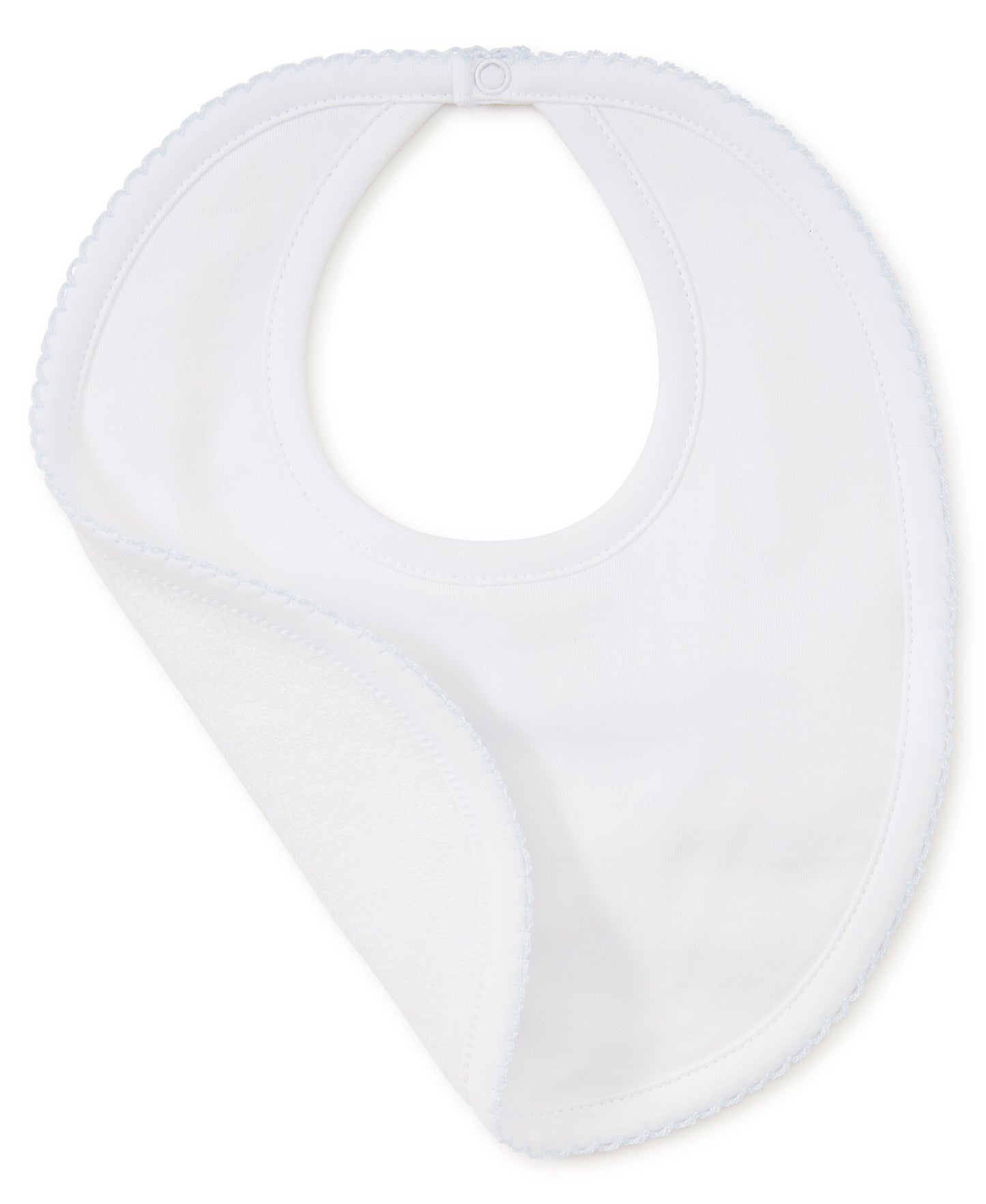 White/Blue Kissy Basics Bib