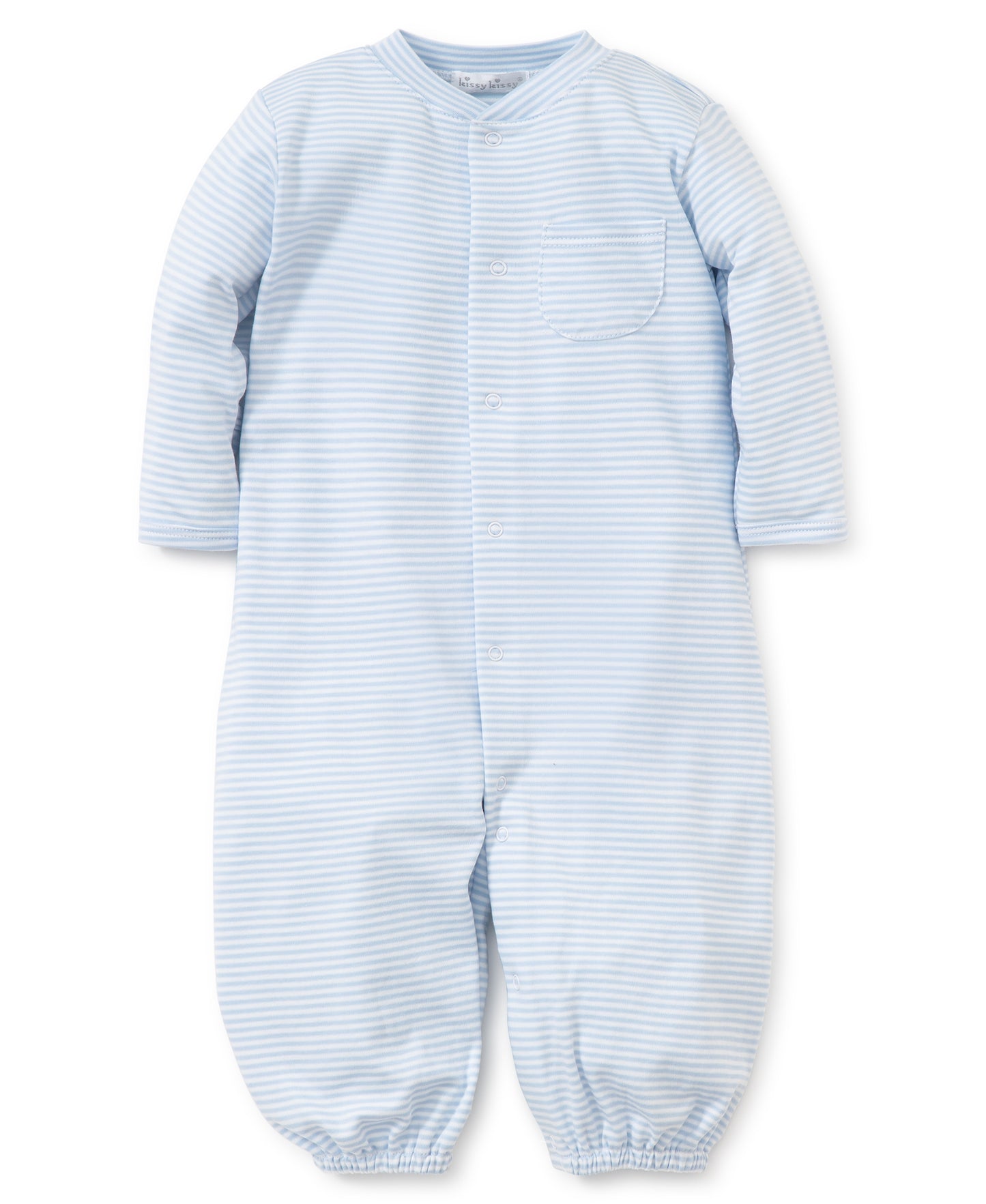 Blue Simple Stripes Convertible Gown