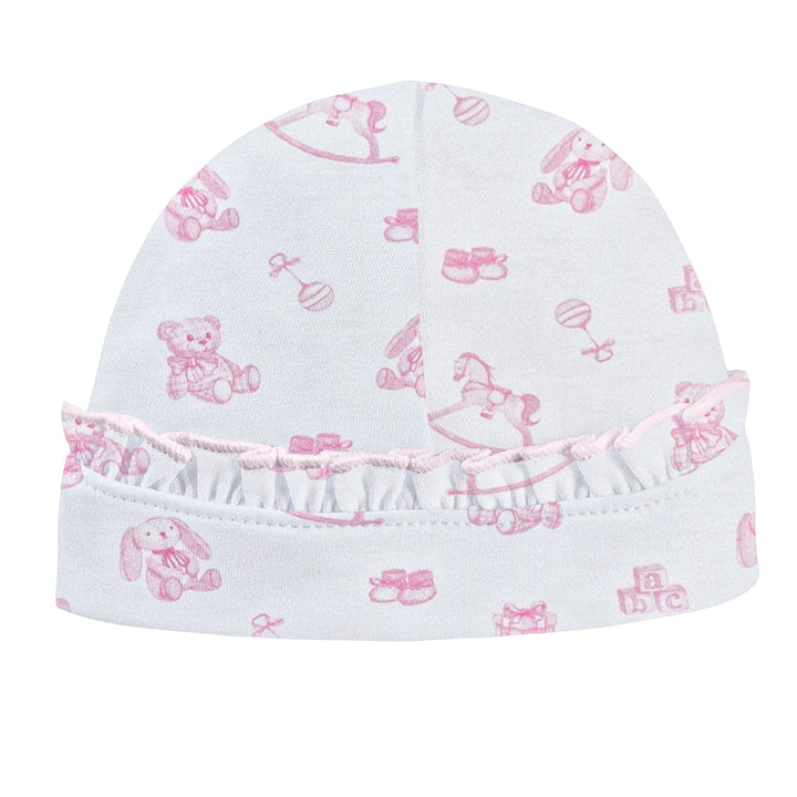Tiny Baby Toys - Girl Printed Pima Hat with Ruffle