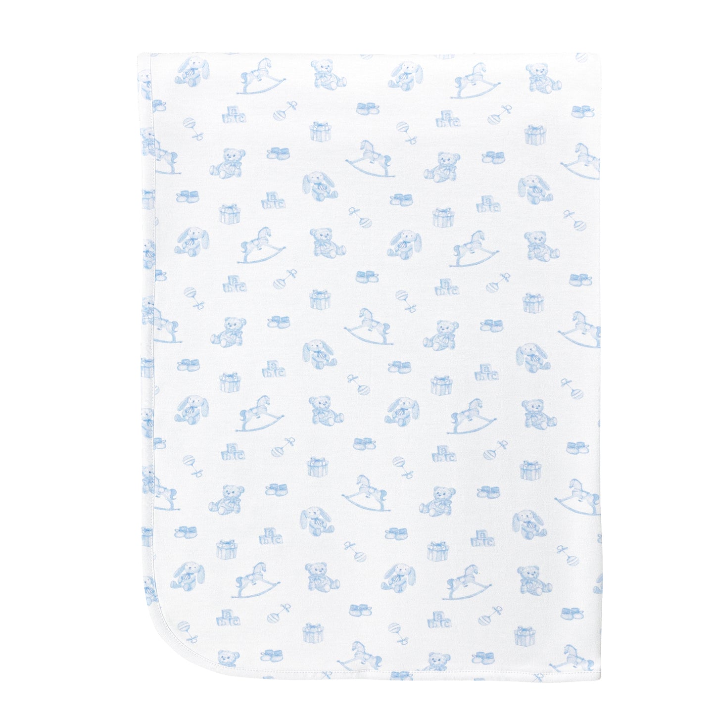 Tiny Baby Toys - Boy Printed Pima Receiving Blanket