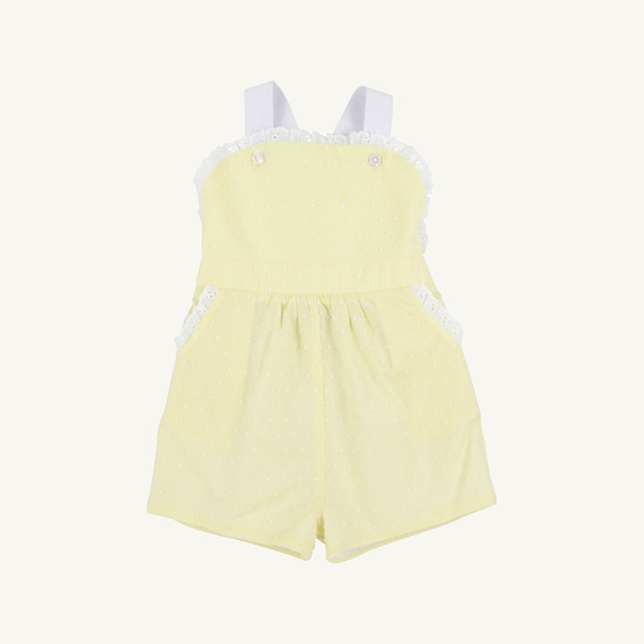 Ruthie Romper - York Yellow & Worth Avenue White Dallas Dot