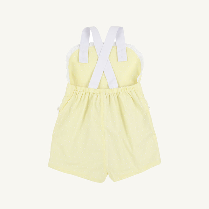 Ruthie Romper - York Yellow & Worth Avenue White Dallas Dot