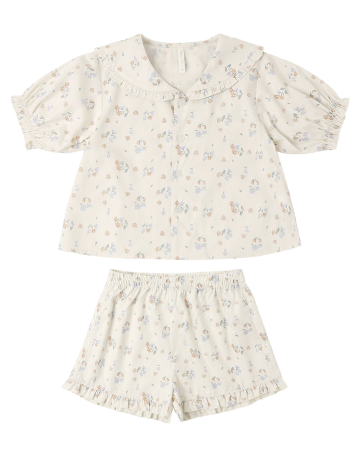 Girl's Delilah Pajama Set - Pastel Garden