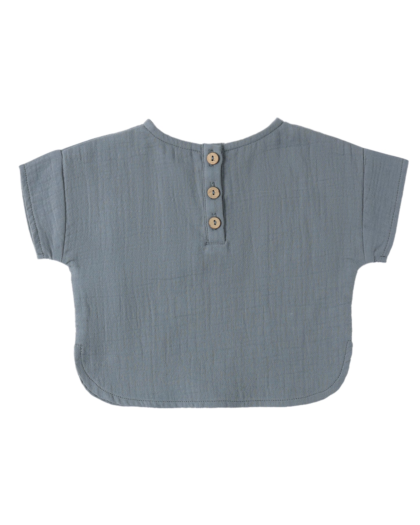 Woven Boxy Top - Ocean