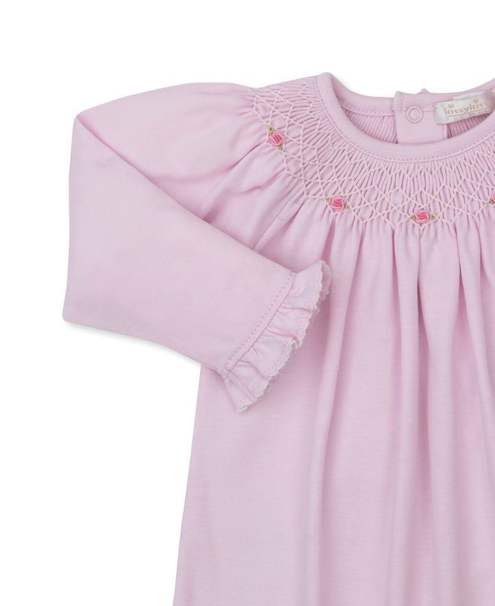 CLB Summer Bishop - Pink Sack w/ Hand Smocking