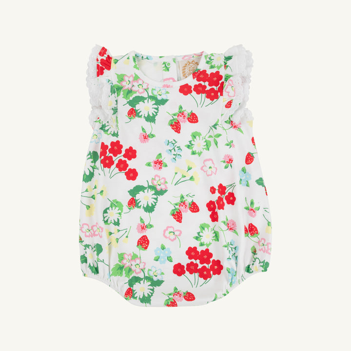 Ruehling Ruffle Bubble Pima - Berry Sweet/Worth Ave White