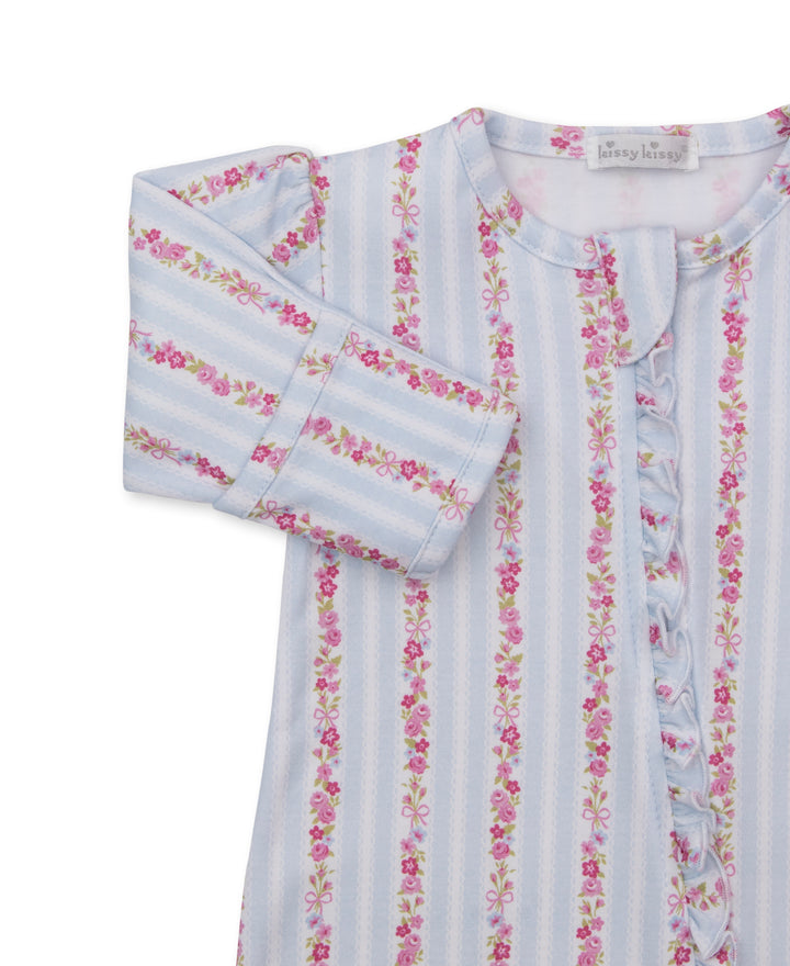 Rose Renaissance Footie - Light Blue