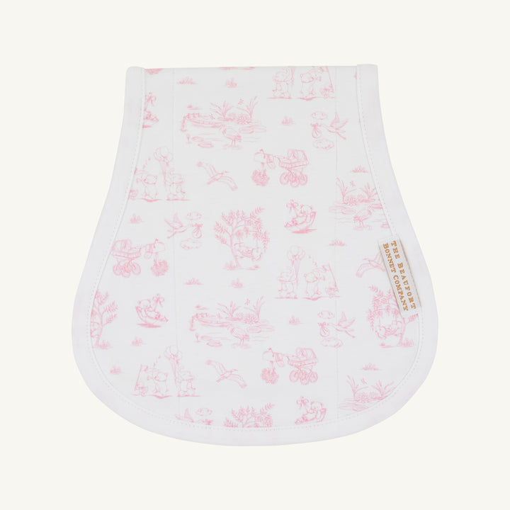 Oopsie Daisy Burp Cloth - Hampton's Hot Pink