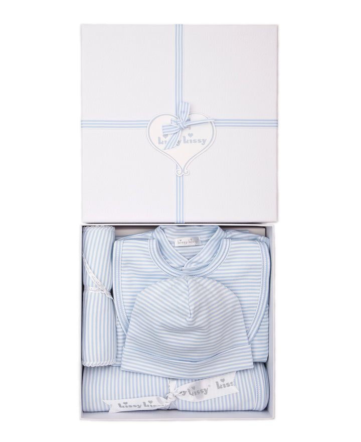 Simple Stripes Blue 5PC Gift Set w/ Gift Box