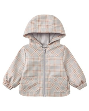 Blue Plaid Rain Coat