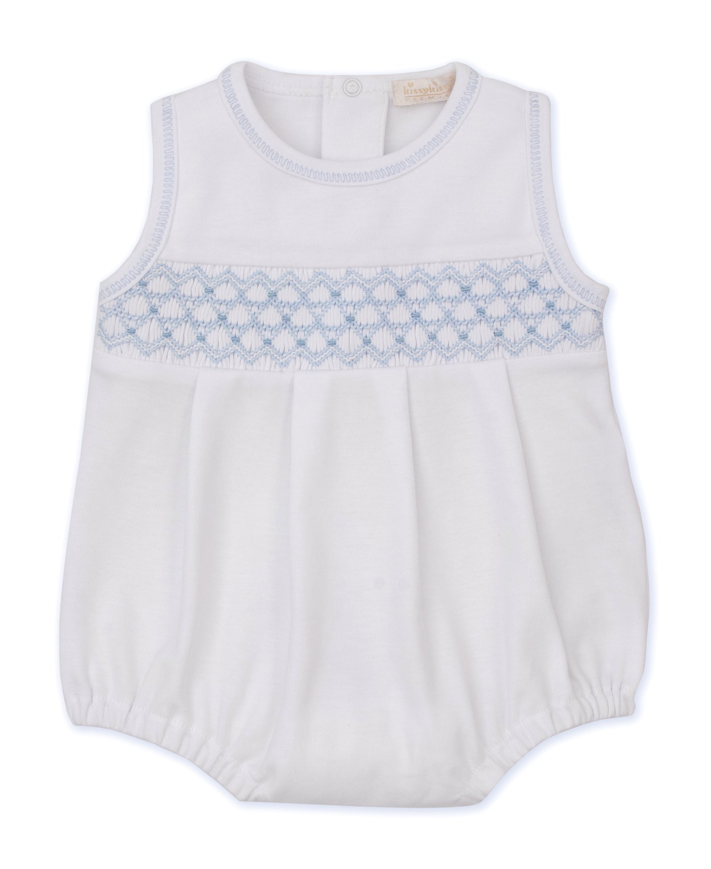 White/Light Blue Bubble with Hand Smock