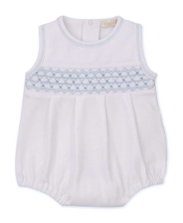 White/Light Blue Bubble with Hand Smock