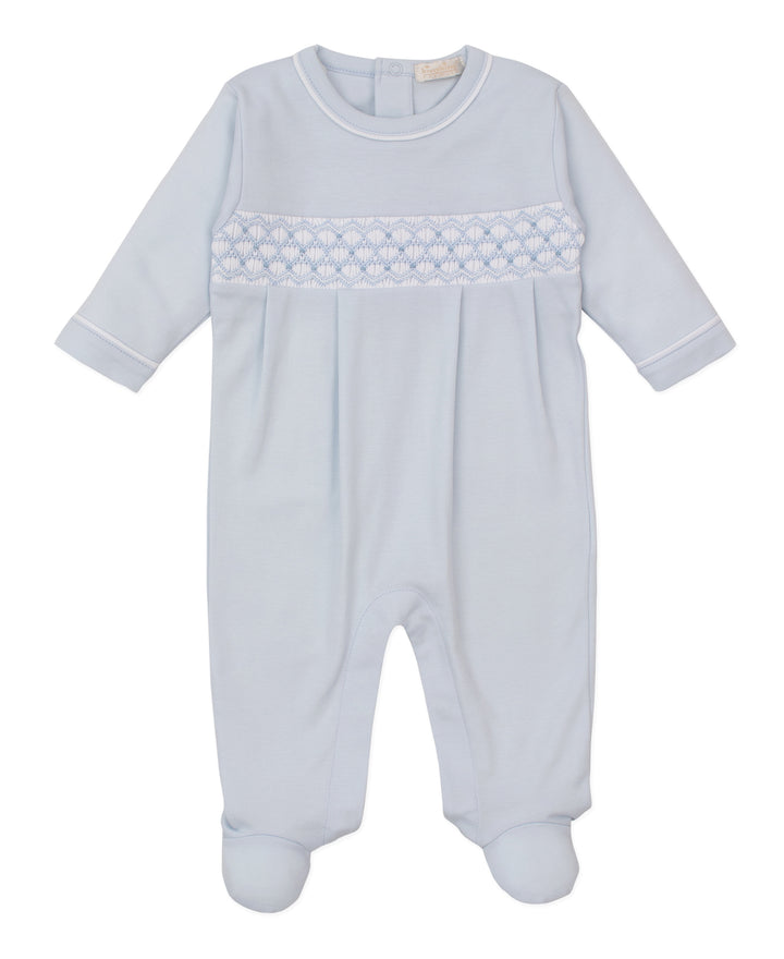 Light Blue Footie with Hand Smock