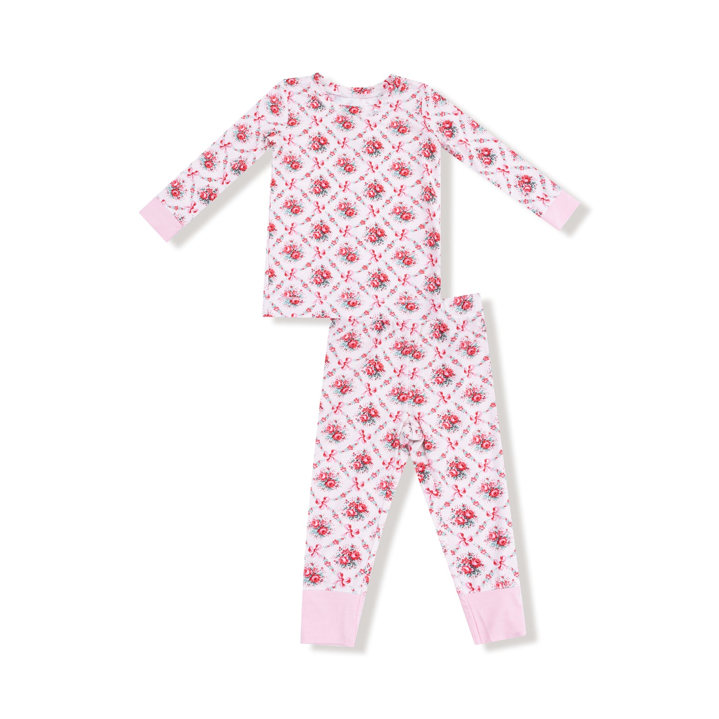 Rose Bow Lattice - L/s Loungewear Set