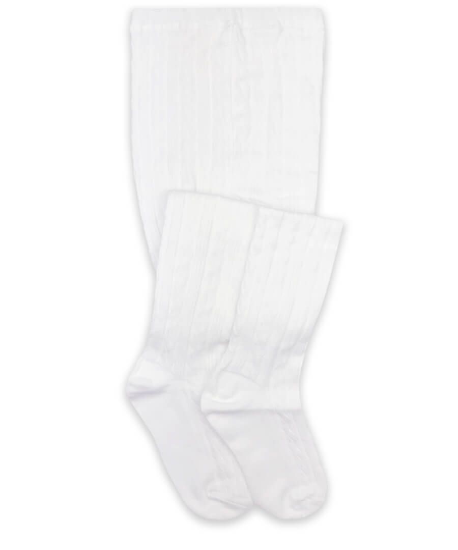 Classic Cable Tights in White