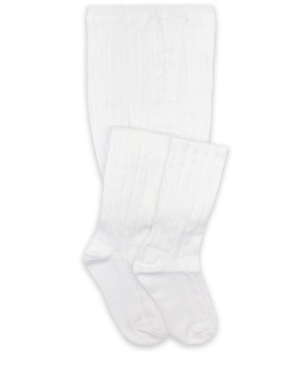 Classic Cable Tights in White