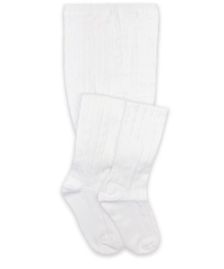 Classic Cable Tights in White