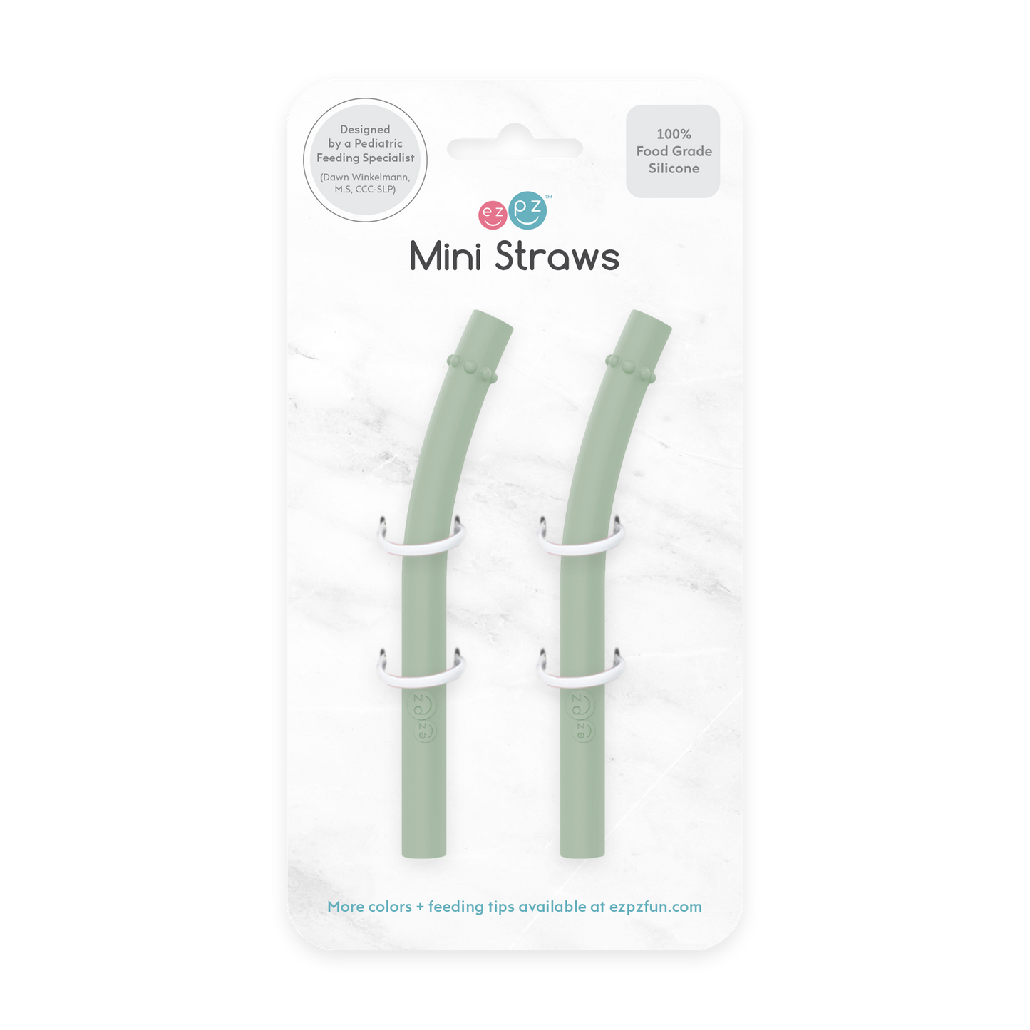 Mini Straw Replacement Pack in Sage (2-count)