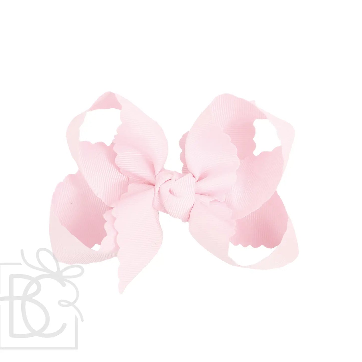 Extra Large Scalloped Bow on Clip