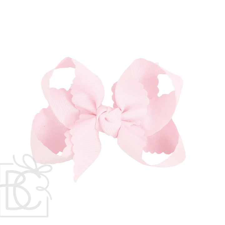 Extra Large Scalloped Bow on Clip