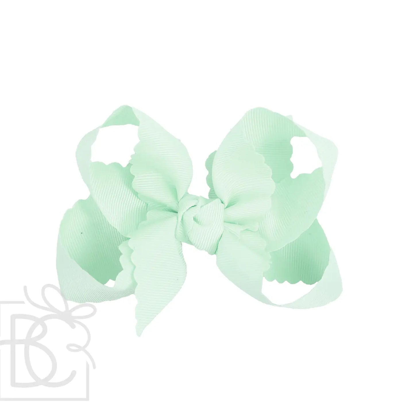 Extra Large Scalloped Bow on Clip