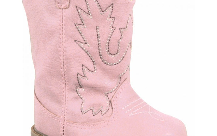 Pink Cowboy Boots with Round Toe