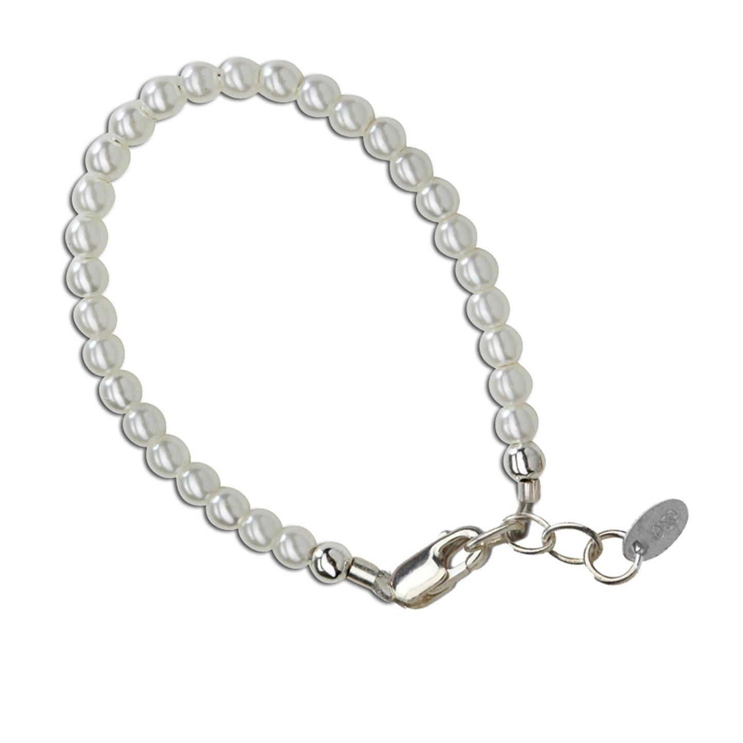 Serenity 2 - Sterling Silver Pearl Baby & Child's Bracelet
