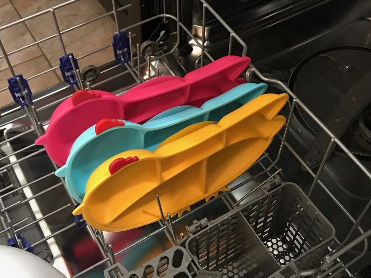 Silicone Suction Divided Chicken Plate
