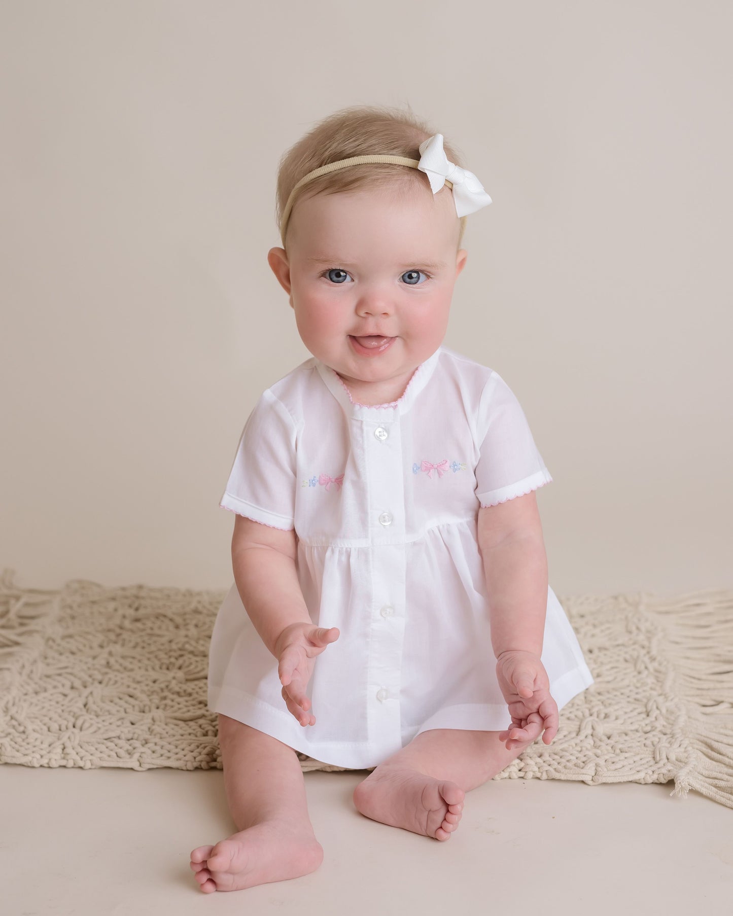Delicate Floral Batiste Diaper Set