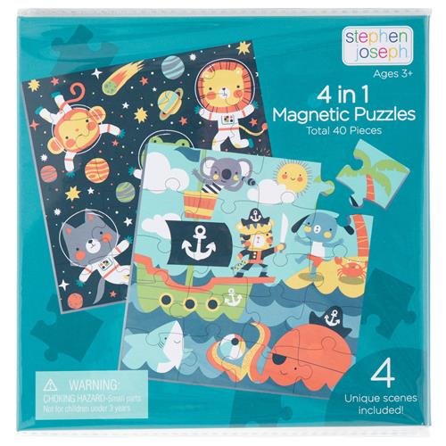 4 in 1 Magnetic Puzzle Book - Boy by Stephen Joseph