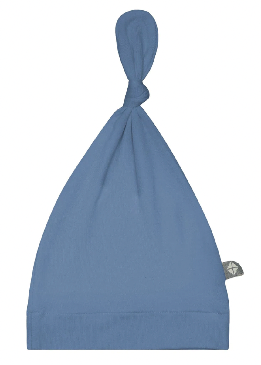 Knotted Cap in Slate Blue