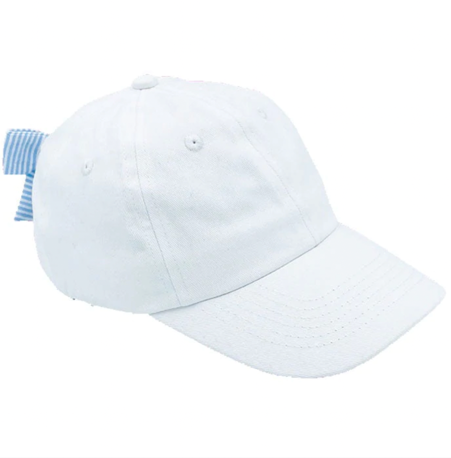 White Bow Baseball Hat