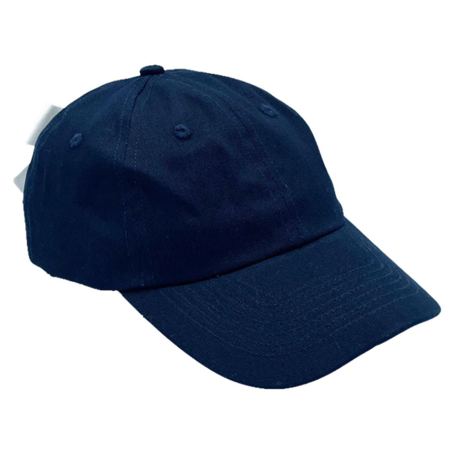 Navy Bow Baseball Hat