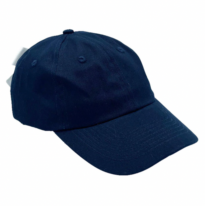 Navy Bow Baseball Hat