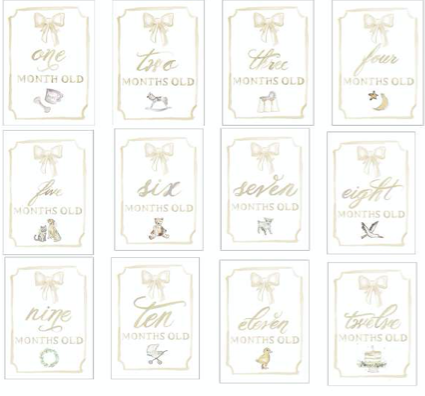 Platinum Monthly Milestone Card Set