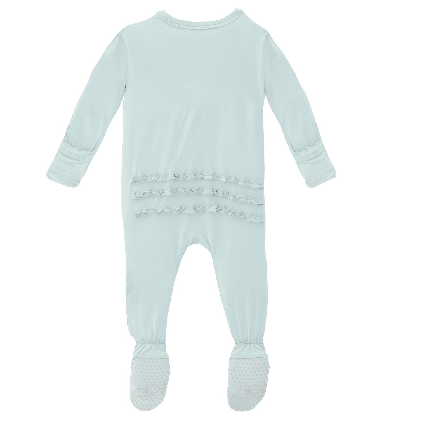 Muffin Ruffle Footie with Zipper in Fresh Air