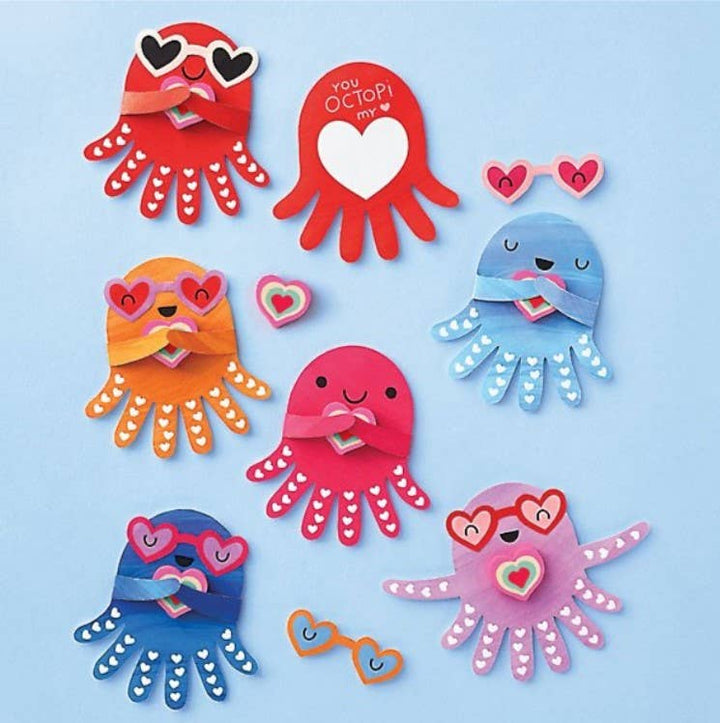 Octopi Eraser Valentine Card Kit