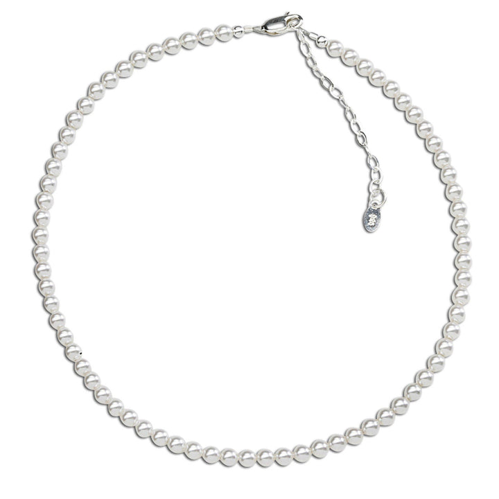 Girls Sterling Silver Strand of Pearls Kids Serenity Necklace